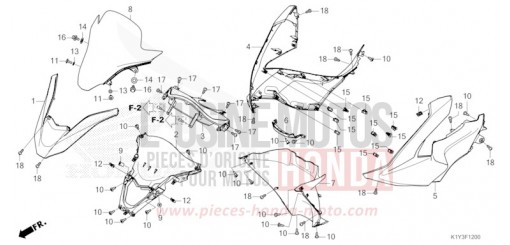 GAINE DE PROTECTION AVANT WW125AM de 2021